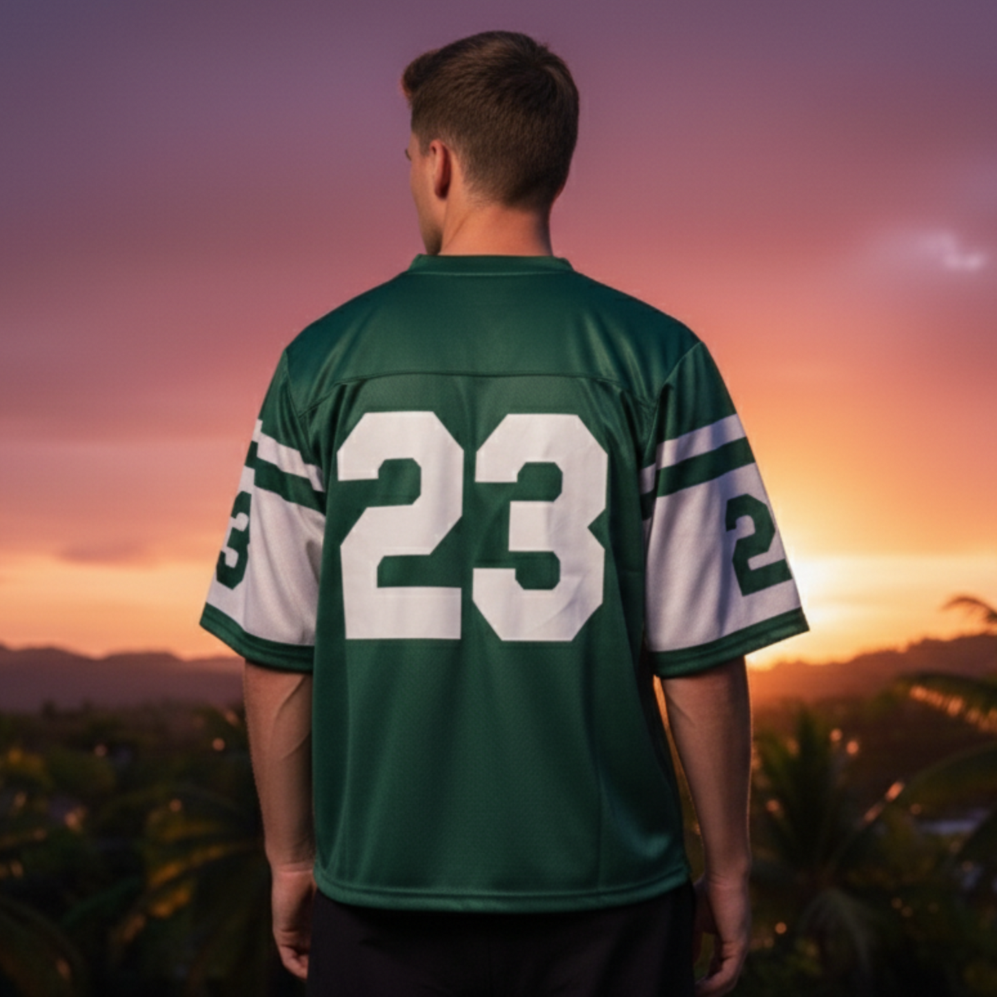Green Boxy Fit Jersey