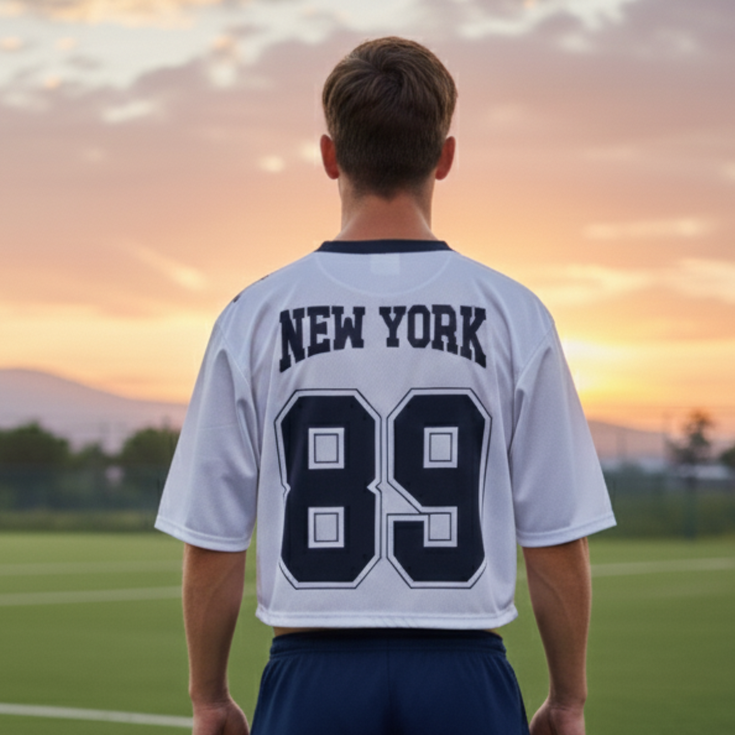 White New York Boxy Fit Jersey