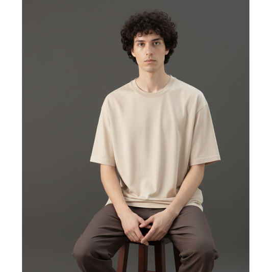 Beige Oversized Tee