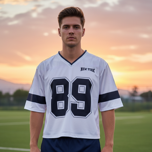 White New York Boxy Fit Jersey